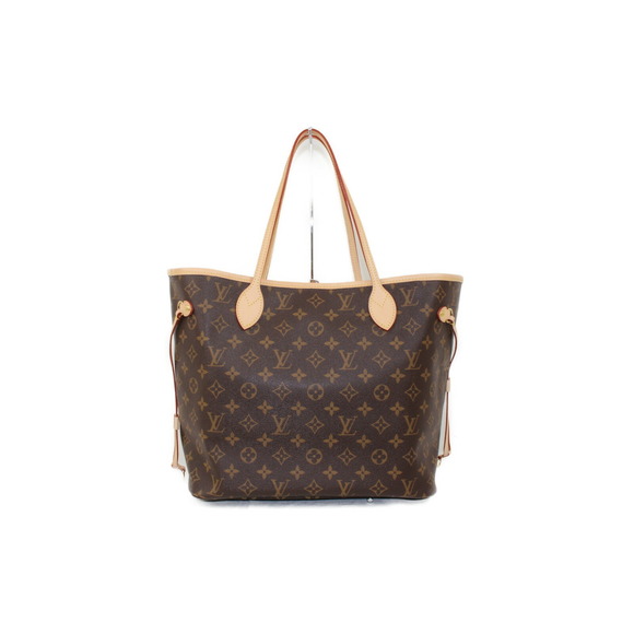 Louis Vuitton Tote Sleeves MM Brown Neverfull Bag Tan Monogram - Picture 1 of 11